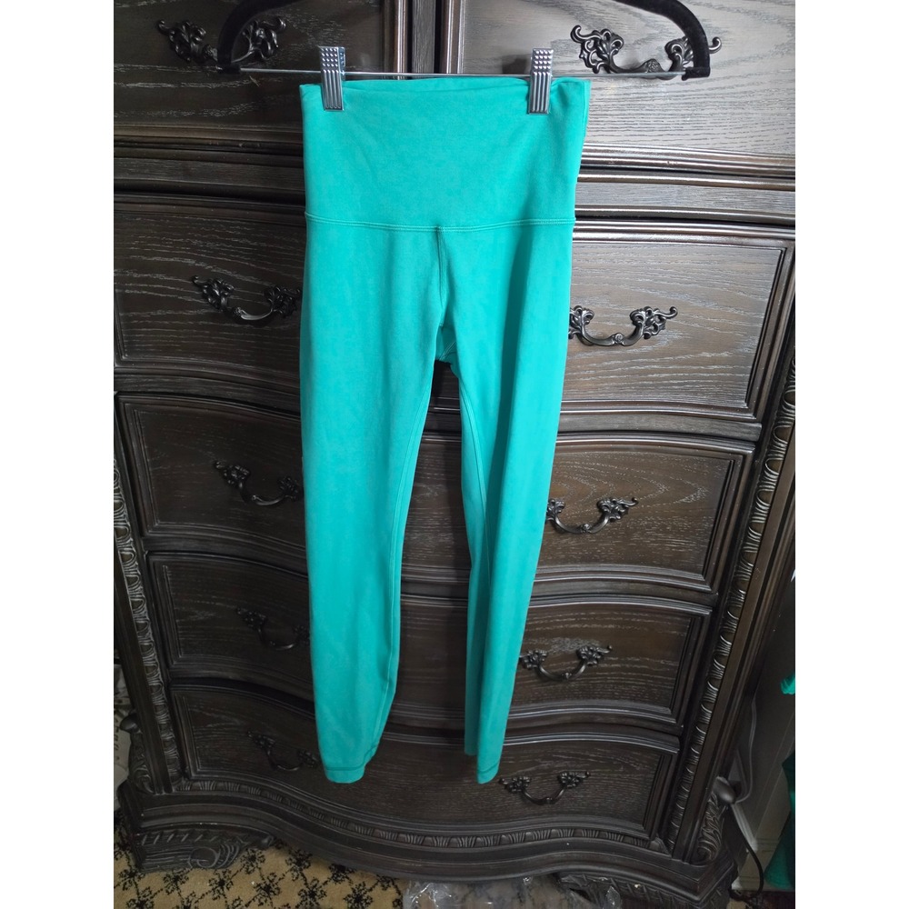 Lululemon Wunder Under High Rise Luxtreme Leggings Teal Green LW5DLTS Size 2